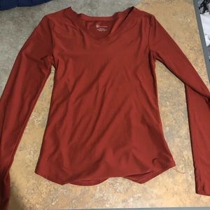 Light weight brown red ish Long sleeve top.